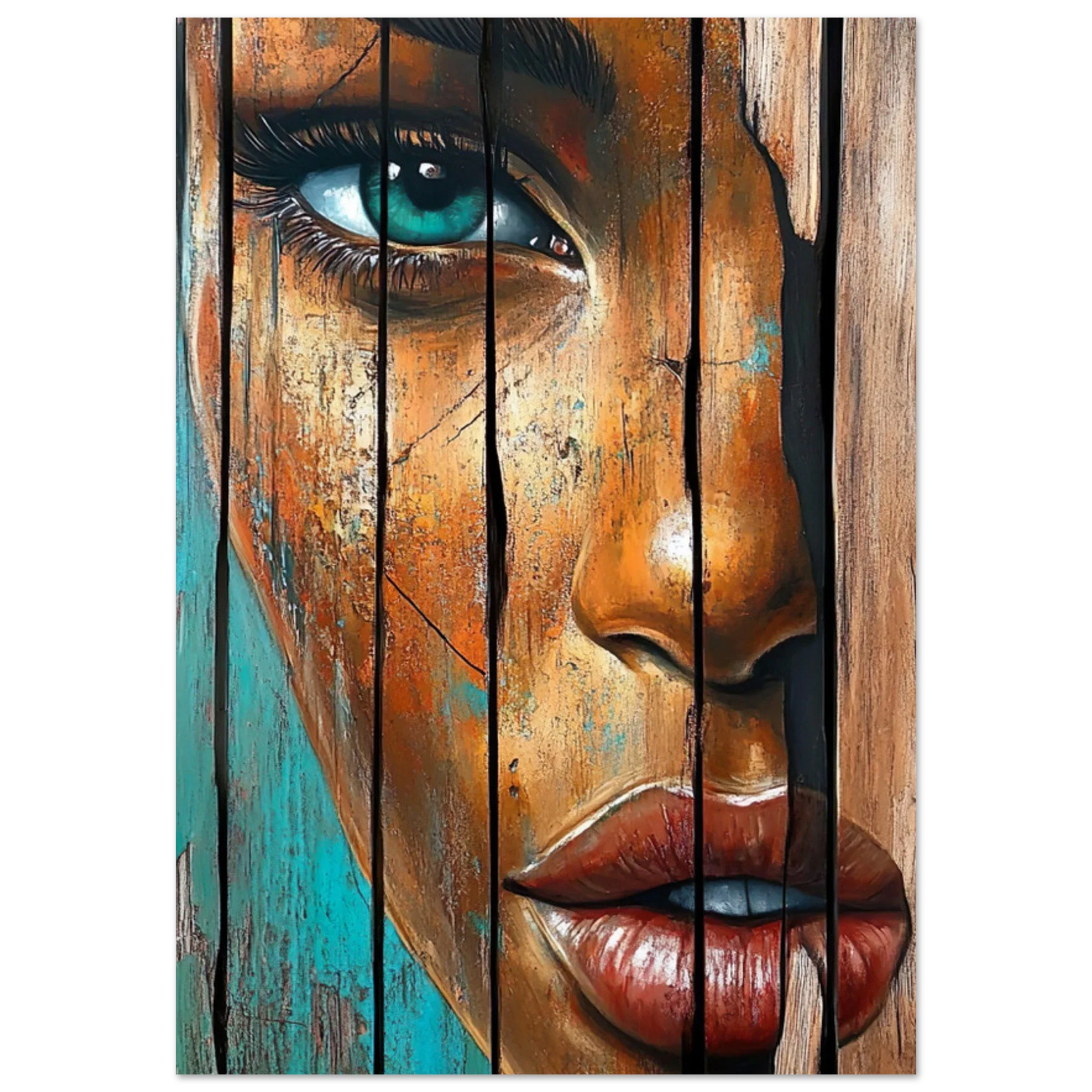 Portrait in Holzoptik